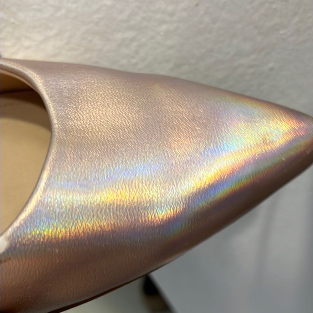 H&M Women's Shimmering Holographic Icy Pink 2 in heel Size 38 - Picture 9 of 10